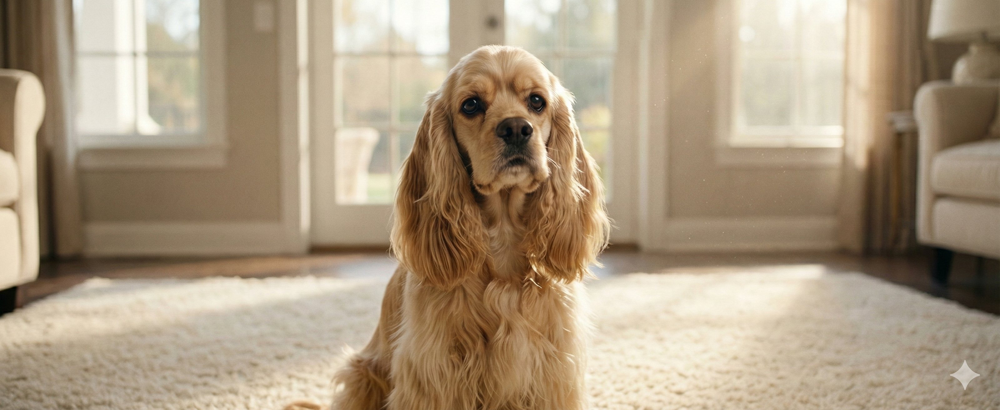 シルキーな被毛のアメリカン・コッカー・スパニエル