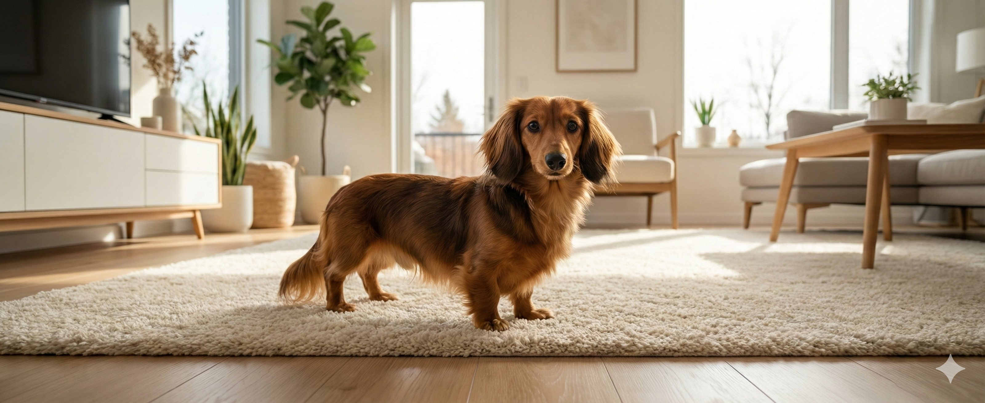 優しい表情のミニチュア・ダックスフンド